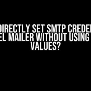 How to Directly Set SMTP Credentials in Laravel Mailer Without Using Config Values?