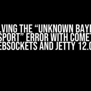 Solving the “Unknown Bayeux Transport” Error with CometD via WebSockets and Jetty 12.0.8