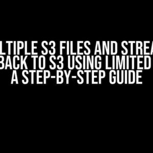 Zip multiple S3 files and stream the archive back to S3 using limited memory: A Step-by-Step Guide